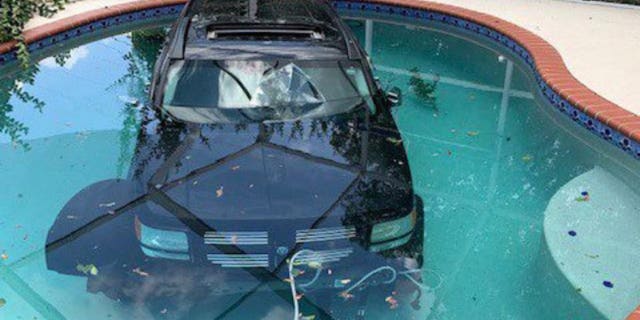 A driver in Sarasota, Fla., hit the gas instead of breaks and ended up at the bottom of a pool.