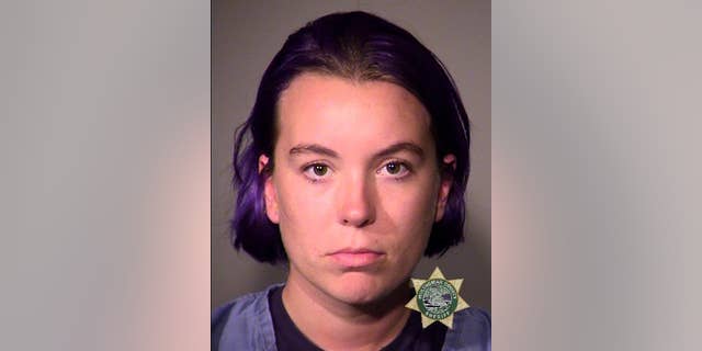 Maria C. Dehart, 23, was arrested during a protest against Antifa and charged with disorderly conduct and