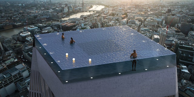 Infinity London will reportedly be the world's first 360-degree infinity pool, atop a 55-story building in the city, according to designers Compass Pools. The pool could start construction as early as 2020, the company announced. However, people on social media were confused about how swimmers will enter the pool. 