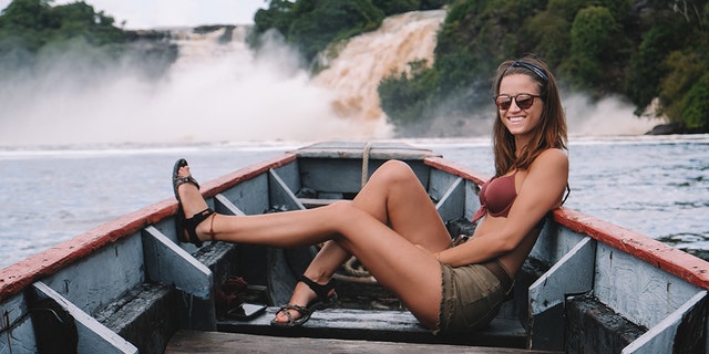 One 21-year-old American woman, pictured, has achieved an unbelievable feat that many only dream of – visiting every country on earth.