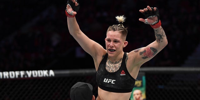 Macy Chiasson said she lost her apartment in the Dallas Crane incident over the weekend. (Photo by Jeff Bottari / Zuffa LLC / Zuffa LLC via Getty Images)