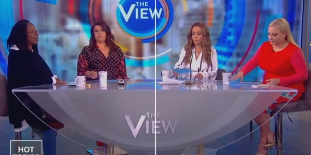 A tense exchange ensued between "The View" hosts Meghan McCain and Whoopi Goldberg on Monday during a discussion about abortion rights in Alabama