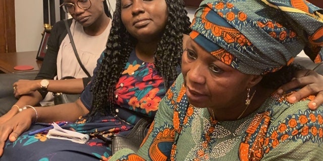 Rebecca Sharibu and other Nigerian female activists fighting for Christian rights in Washington this week