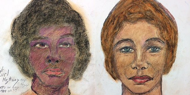 Little drew portraits of his victims from memory. The woman on the left has not been identified by police but Little recalls that she was killed in Cincinnati, sometime in 1974. The woman on the right has since been identified as Mary Jo Peyton, 21, who was killed in 1984.
