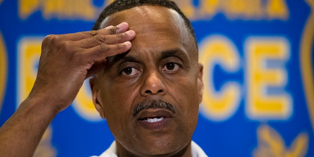 Philadelphia Police Commissioner Richard Ross speaks with members of the media during a news conference in Philadelphia, Wednesday, June 19, 2019.