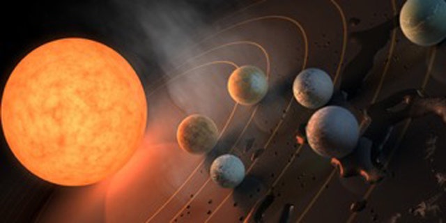 Three planets orbiting TRAPPIST-1 enter the habitable zone of this star. (Credit: R. Hurt / NASA / JPL-Caltech /)