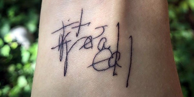 Madie Johnson got a tattoo of the first words her aunt wrote after coming back to life, saying she saw heaven.
