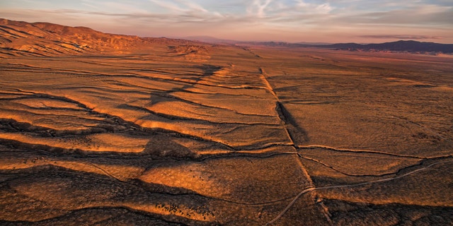 An aerial view of the San Andreas Fault. (Shutterstock)