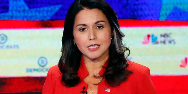 Gabbard shot up as the most searched for Democratic candidate on Google after the first primary debate Wednesday -- outpacing Sens. Elizabeth Warren, D-Mass., and Corey Booker, D-NJ. (AP Photo/Wilfredo Lee)