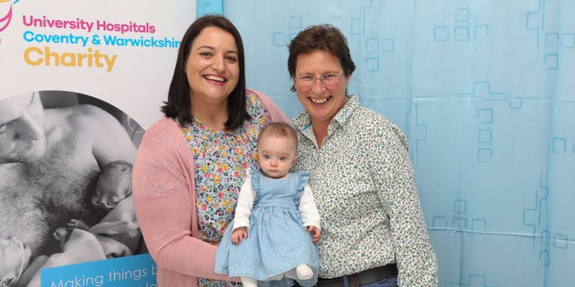 Although weighing less than two pounds at birth, Laura said that she knew that her daughter, photographed with Professor Quenby, was a fighter. 