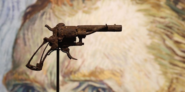 The pistol thought to be the one used by van Gogh to shoot himself is on public display at the Drouot auction house in Paris.