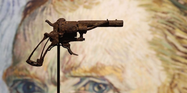 The pistol thought to be the one used by van Gogh to shoot himself is on public display at the Drouot auction house in Paris.