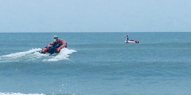 Officials said it was not uncommon for police to get 911 calls regarding rafts being carried out to see by strong wind gusts.