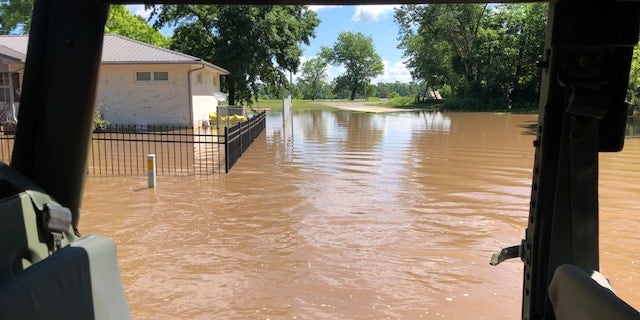 The drowned ghost town of Webbers Falls, Okla.