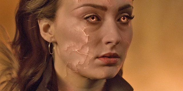 This image released by Twentieth Century Fox shows Sophie Turner in a scene from "Dark Phoenix."