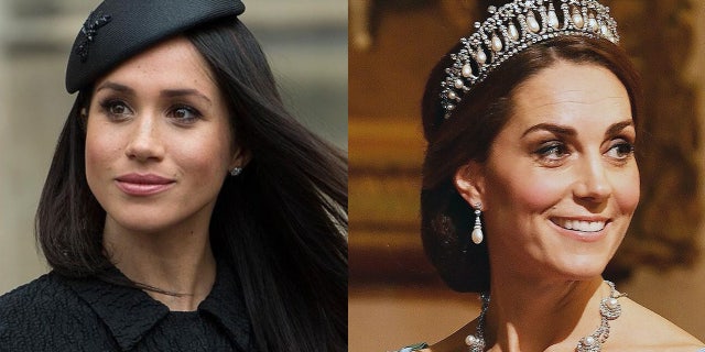 Duchess of Sussex Meghan Markle (left) and Duchess of Cambridge Kate Middleton
