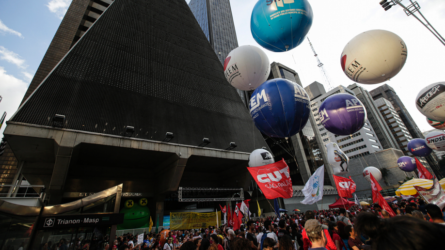 Brazilians begin general strike as Congress discusses pension reform