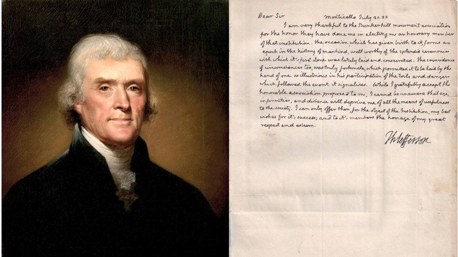 Newly discovered Thomas Jefferson letter describes the Revolutionary War's  impact on the 'history of mankind