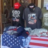 Merchandise on sale at President Trump's 2020 campaign rally in Orlando on Tuesday.