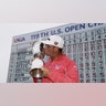 Gary Woodland posses with the trophy after winning the U.S. Open Golf Championship in Pebble Beach, California, June 16, 2019. 