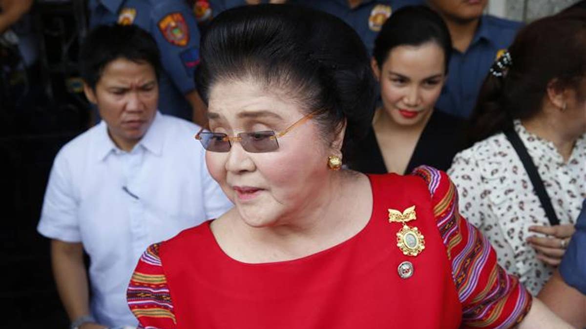 Imelda Marcos, former Philippines first lady and widow of the late dictator Ferdinand Marcos, is seen in Manila on Oct. 16, 2018.