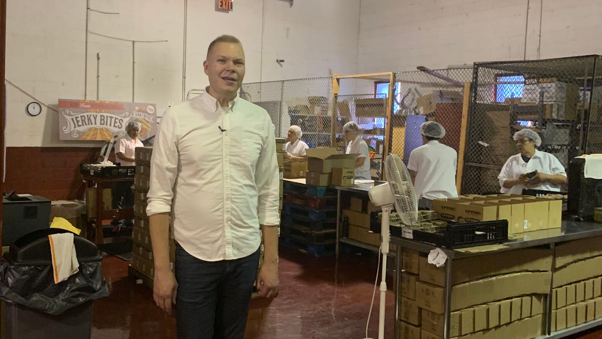 Dan Staackman, founder of Upton's Naturals, stands inside of the company's Chicago factory where it produces a half dozen meat alternatives. Upton's Naturals has filed a federal lawsuit against Mississippi, claiming the state's labeling law is violates its first amendment right to free speech. (Fox News/ Charles Watson)