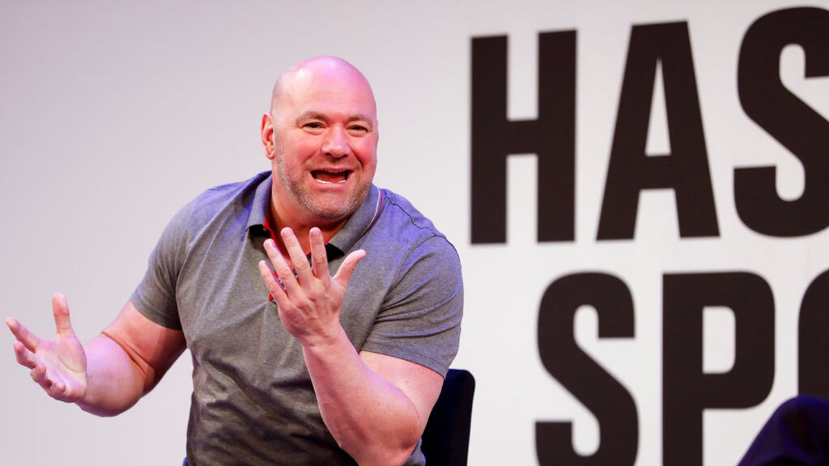 FILE: UFC President Dana White speaks with Jason Gay of the Wall Street Journal during the Hashtag Sports conference at the TimesCenter. 