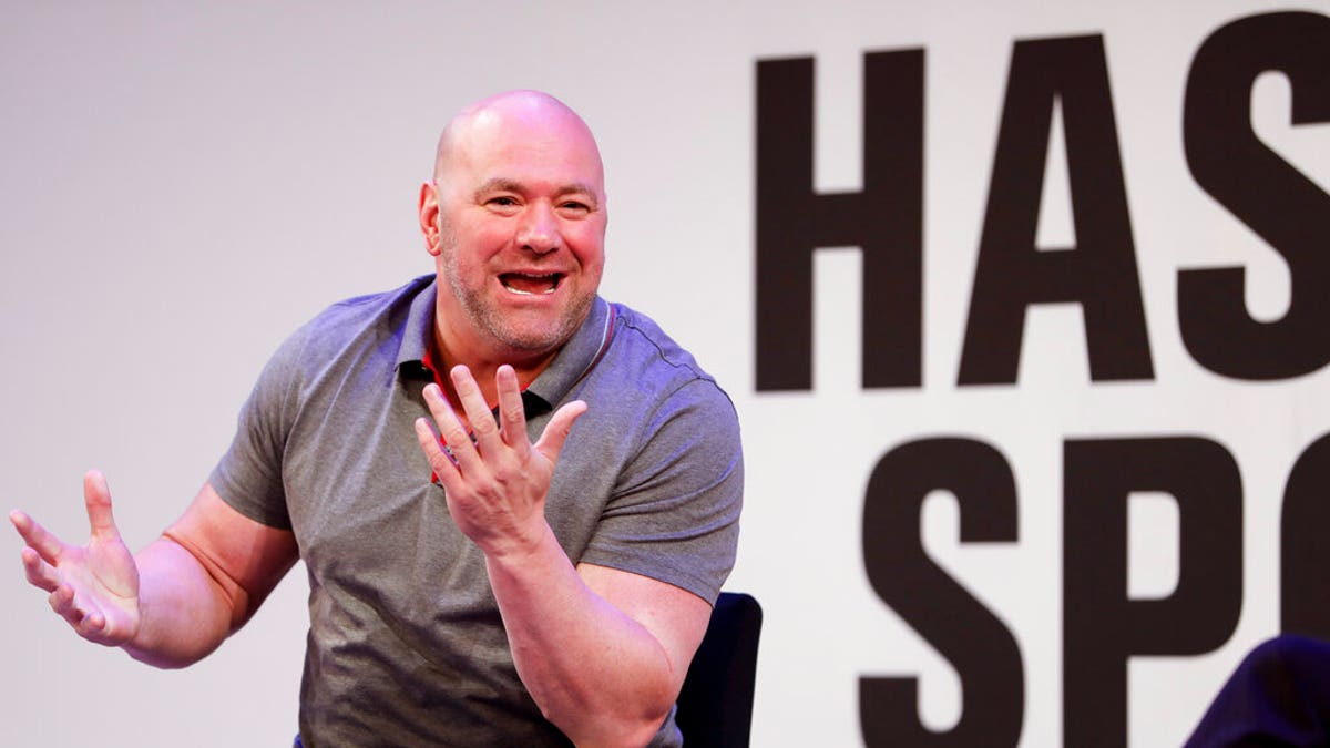 FILE: UFC President Dana White speaks with Jason Gay of the Wall Street Journal during the Hashtag Sports conference at the TimesCenter.?