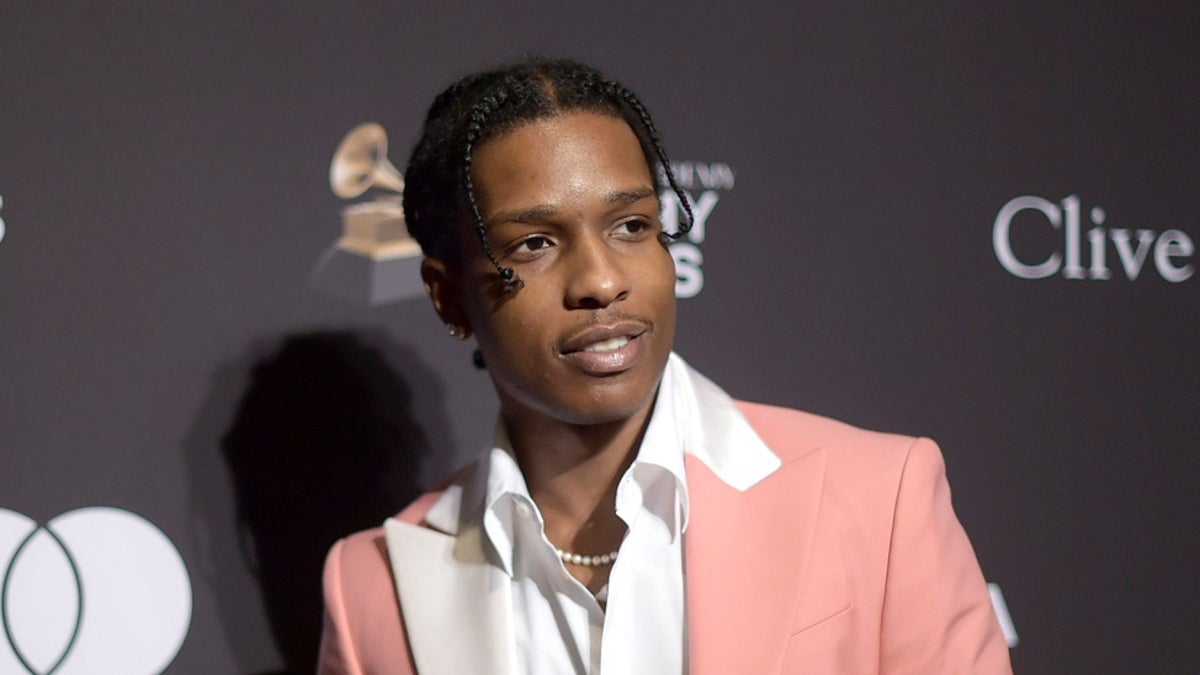 A$AP Rocky smiling on the red carpet