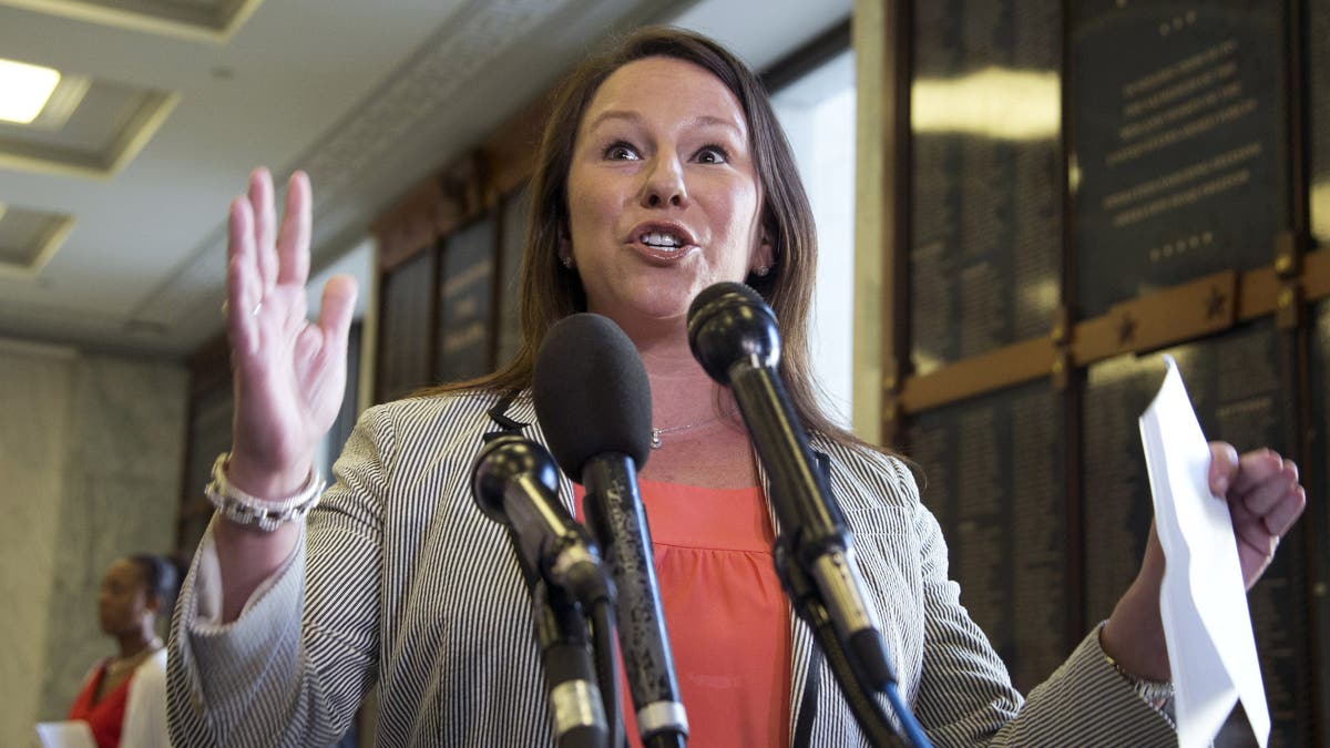 In this May 21, 2013, file photo, Rep. Martha Roby, R-Ala., speaks to the reporters on Capitol Hill in Washington. The five-term congresswoman from Montgomery is not running for reelection in 2020. Roby's announcement Friday, July 26, 2019, makes her the second House GOP woman to announce she will not seek another term. (AP Photo/Manuel Balce Ceneta, File)