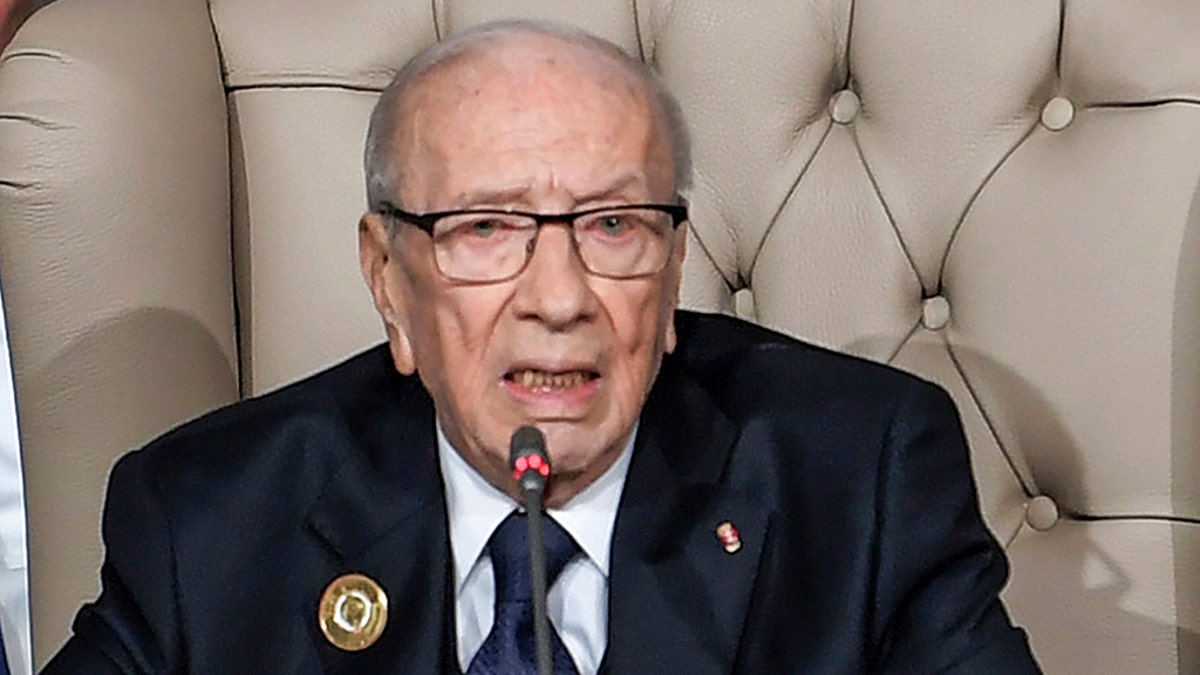 Tunisian President Beji Caid Essebsi, pictured here during the opening session of the 30th Arab Summit in Tunisia earlier this year, died at 92 on Thursday.