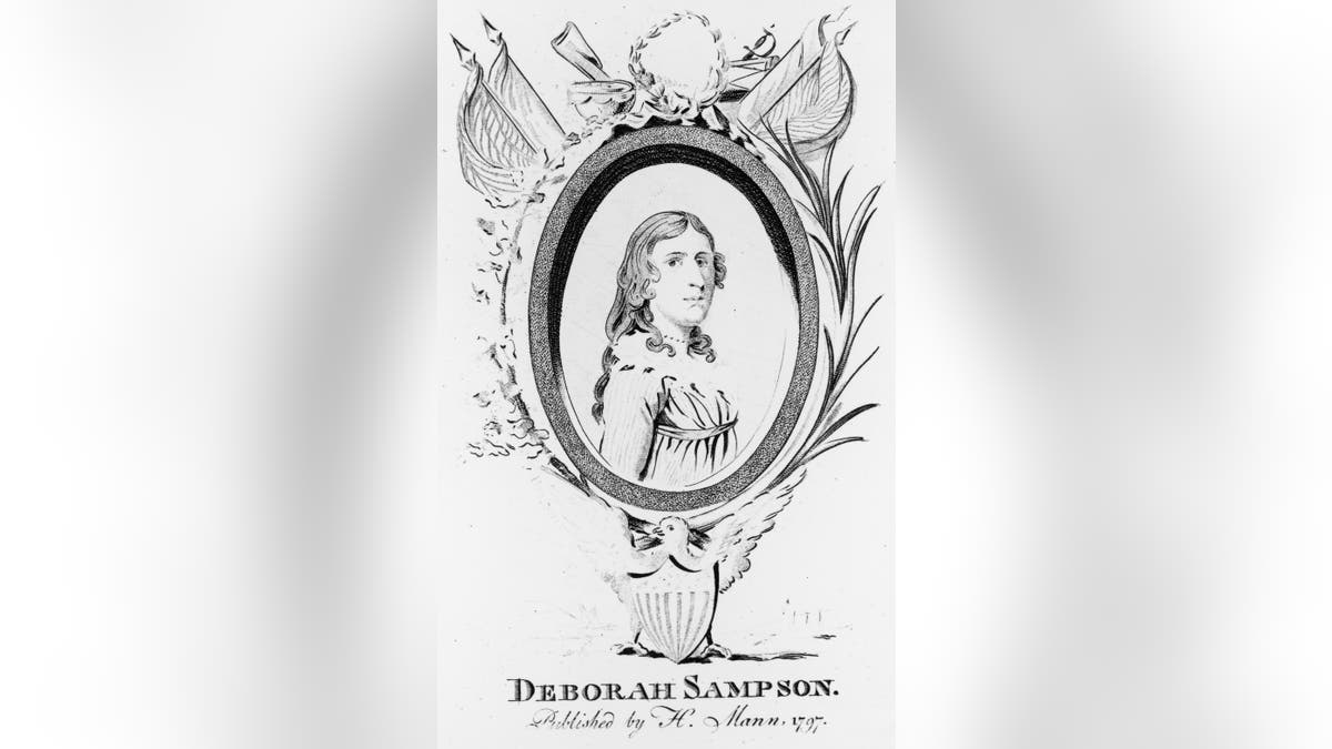 An Engraving of Deborah Sampson, circa 1797.