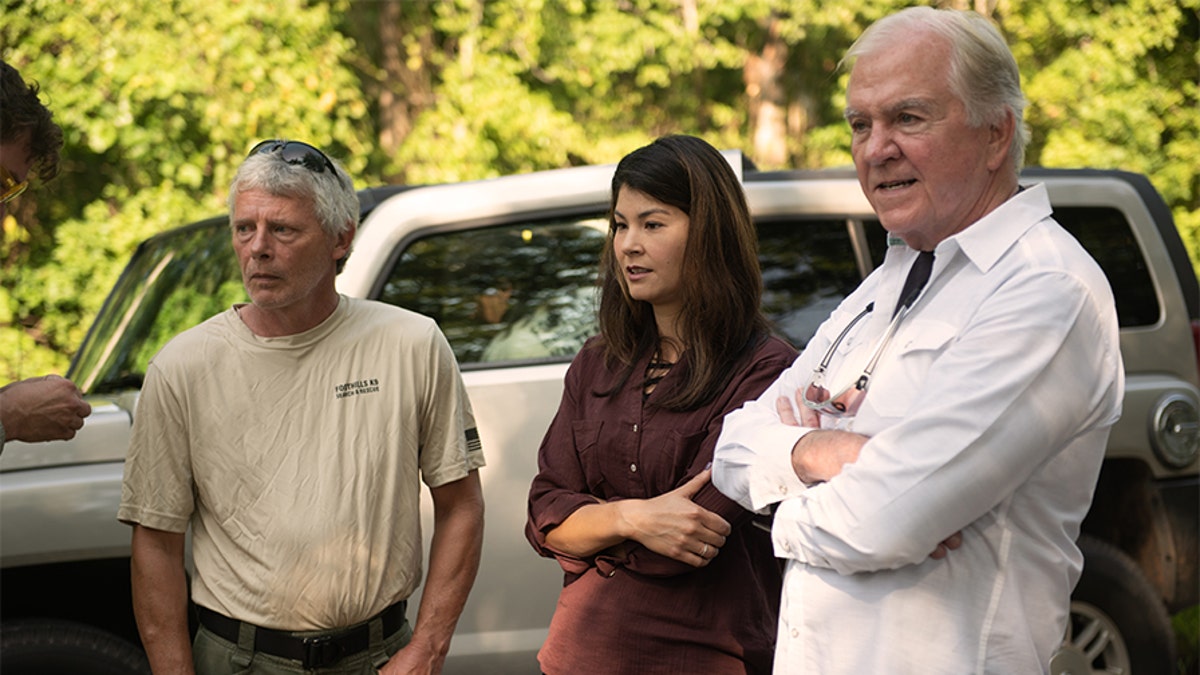 John Douglas (right) with filmmaker and investigative journalist Maria Awes.