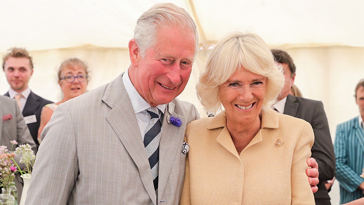 Camilla, Duchess of Cornwall is sung "Happy Birthday" by Prince Charles, Prince of Wales on July 17, 2019, in Simonsbath, England. (Photo by Chris Jackson/Getty Images)