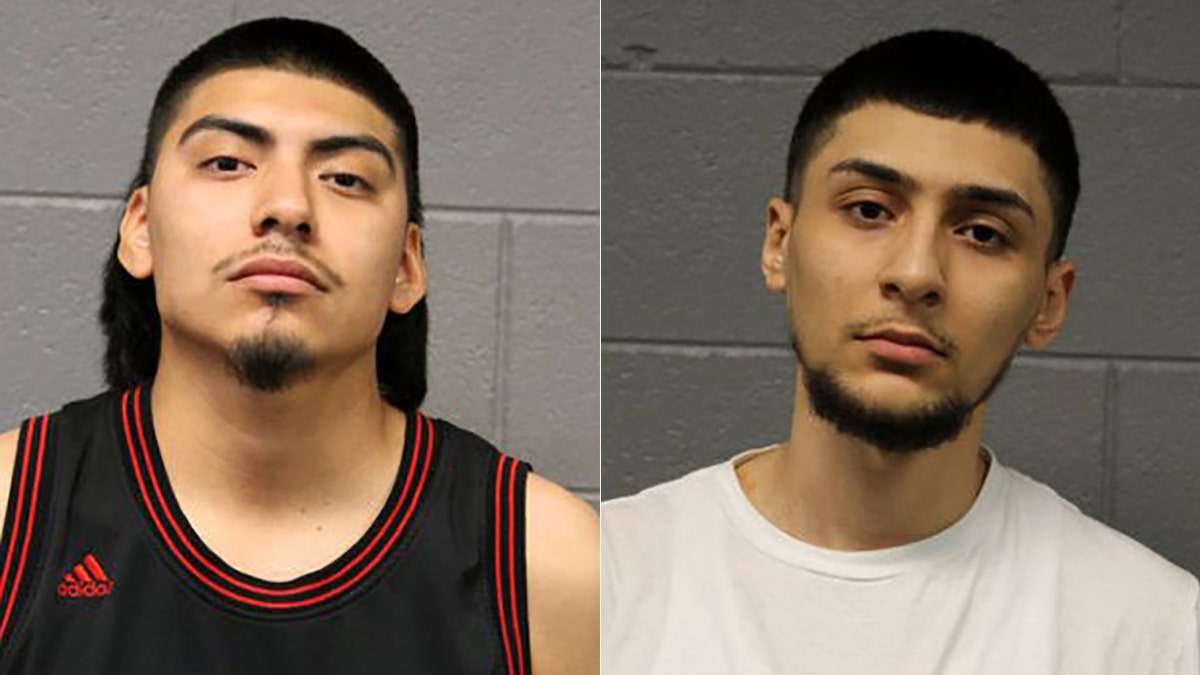 Rey Ortega, left, and Tino Guzman were charged with felonies in the defacement of 'The Bean.'