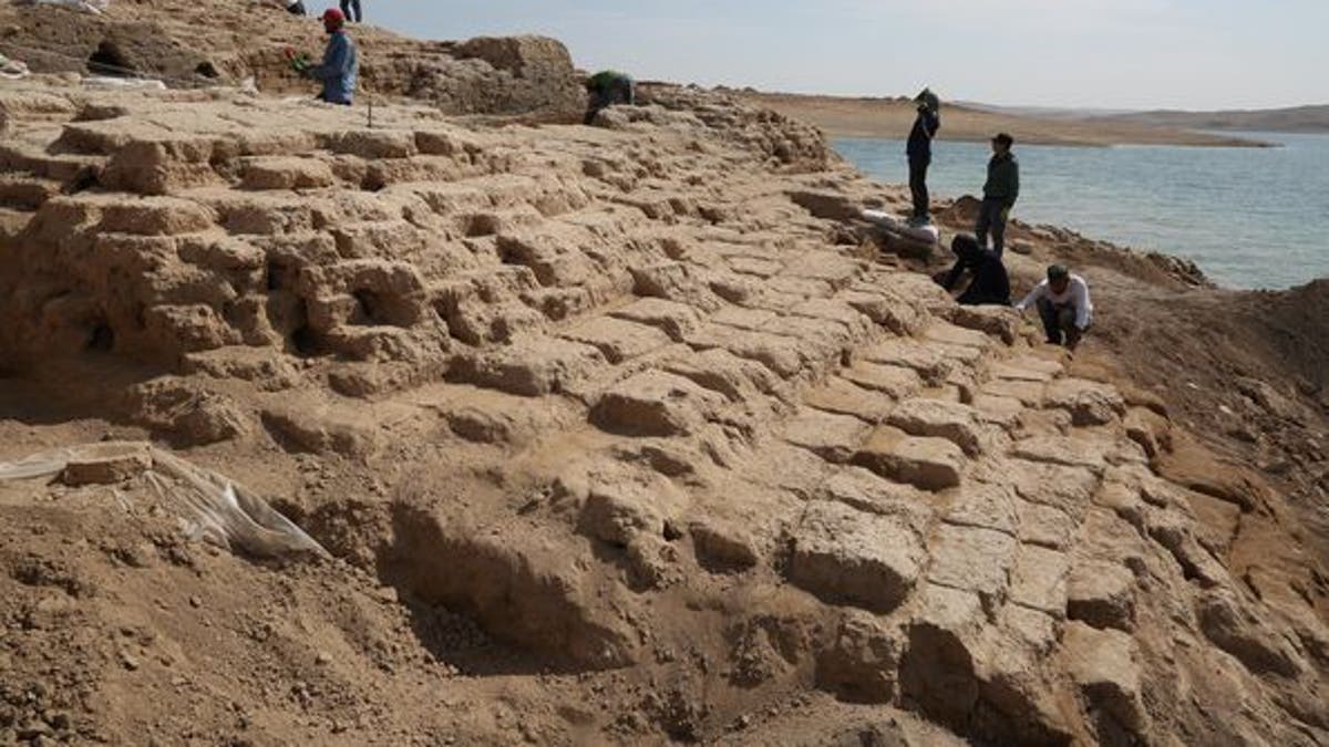 A terrace wall on the Western side of the palace. (University of Tubingen and Kurdistan Archaeology Organization)