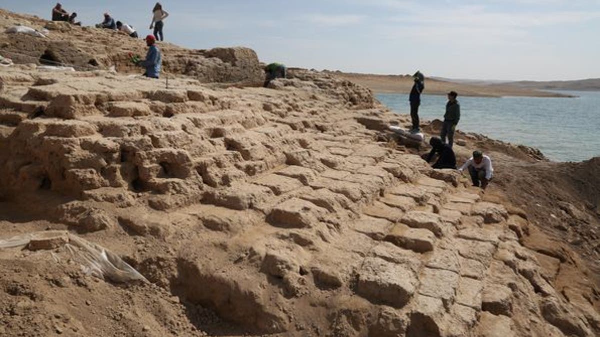 A terrace wall on the Western side of the palace. (University of Tubingen and Kurdistan Archaeology Organization)