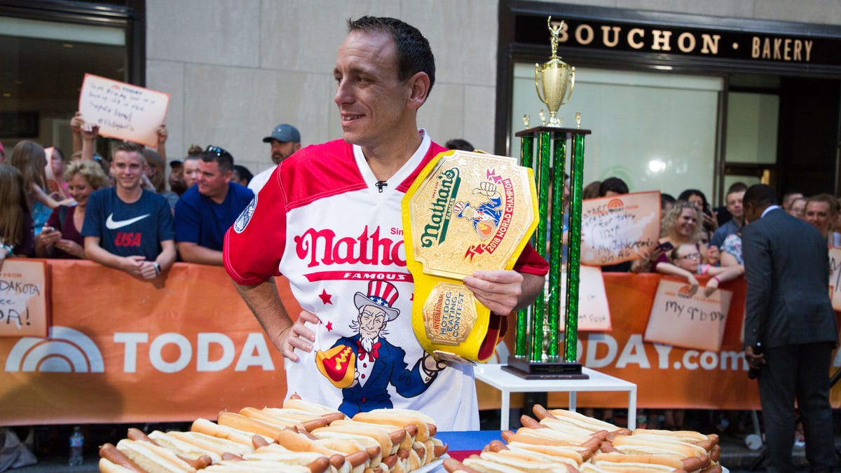 Joey Chestnut realized that Kobayashi could lose when he was beaten by a bear.