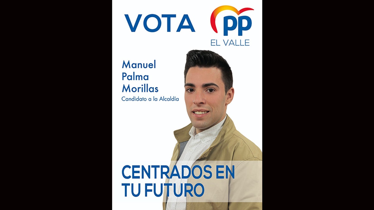 Manuel Palma in an election poster for the Popular Party.