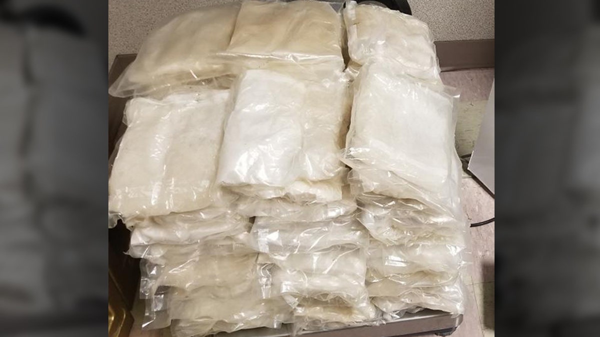 Methamphetamines valued at over $1.7 million were found hidden inside a white 2007 Volkswagen Touareg at the border, investigators said. (U.S. Customs and Border Protection-Brownsville)