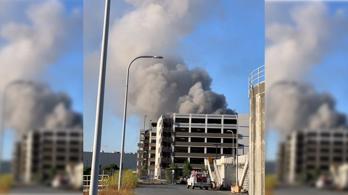 Photos of the fire shared on Twitter show large plumes of smoke rising up from the building.
