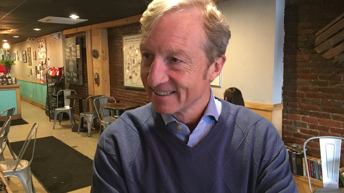 Tom Steyer talks to Fox News in Manchester, New Hampshire on Jan. 17, 2019