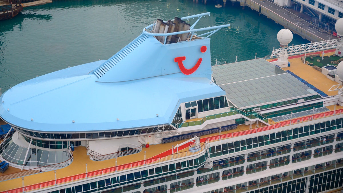 The rooftop of a TUI cruise ship is pictured docked in Singapore Harbor. TUI is a Germany-based cruise line. (iStock)