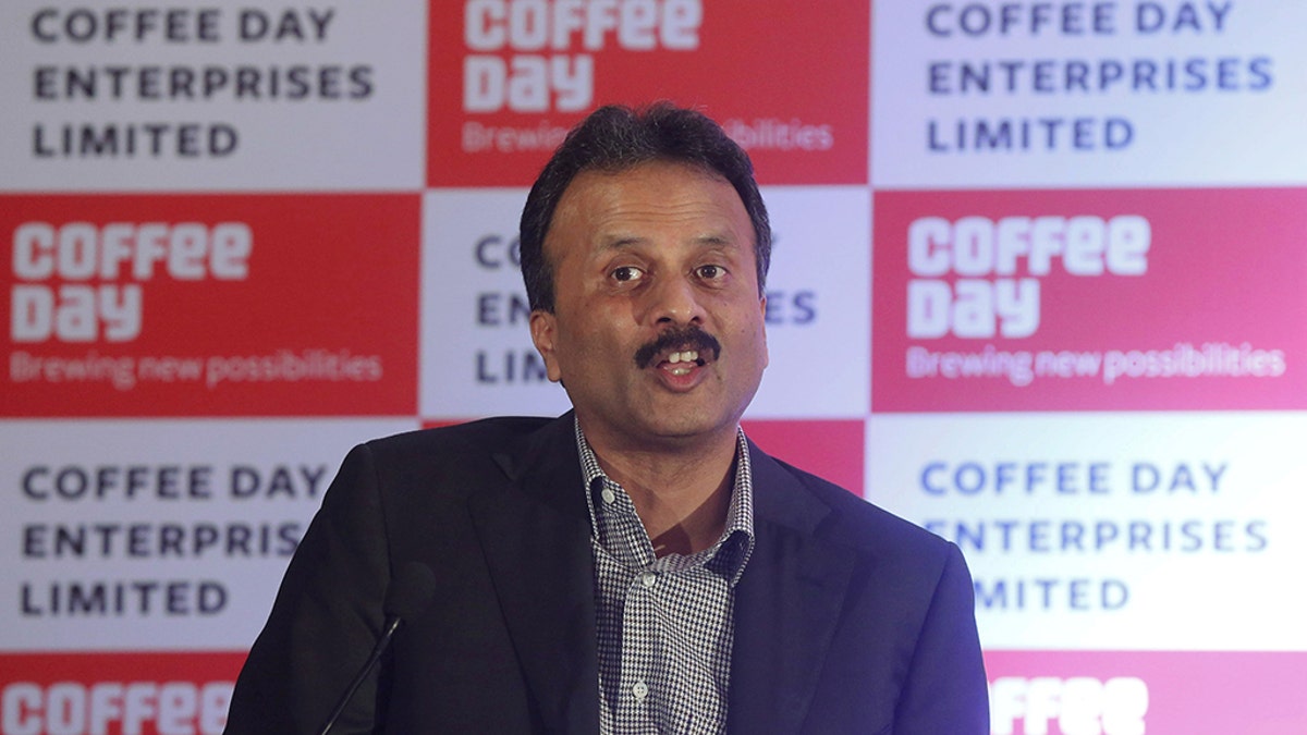 V.G. Siddhartha, chairman of Coffee Day Enterprises Ltd, speaks during a news conference in Mumbai, India, October 7, 2015. 