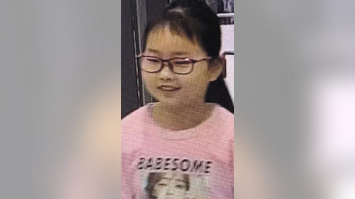 A photograph provided by Xiangshan police of the missing 9-year-old girl Zhang Zixin.