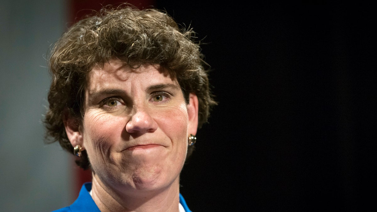 Amy McGrath was narrowly defeated in her bid for a House seat last year. (AP Photo/Bryan Woolston, File)