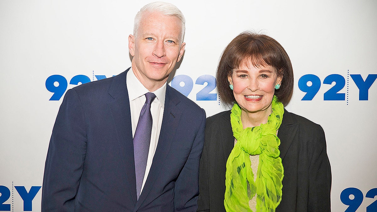 NEW YORK, NY - APRIL 14:  Anderson Cooper and Gloria Vanderbilt attend A Conversation With Anderson Cooper And Gloria Vanderbilt at 92Y on April 14, 2016 in New York City.  (Photo by Jenny Anderson/WireImage)