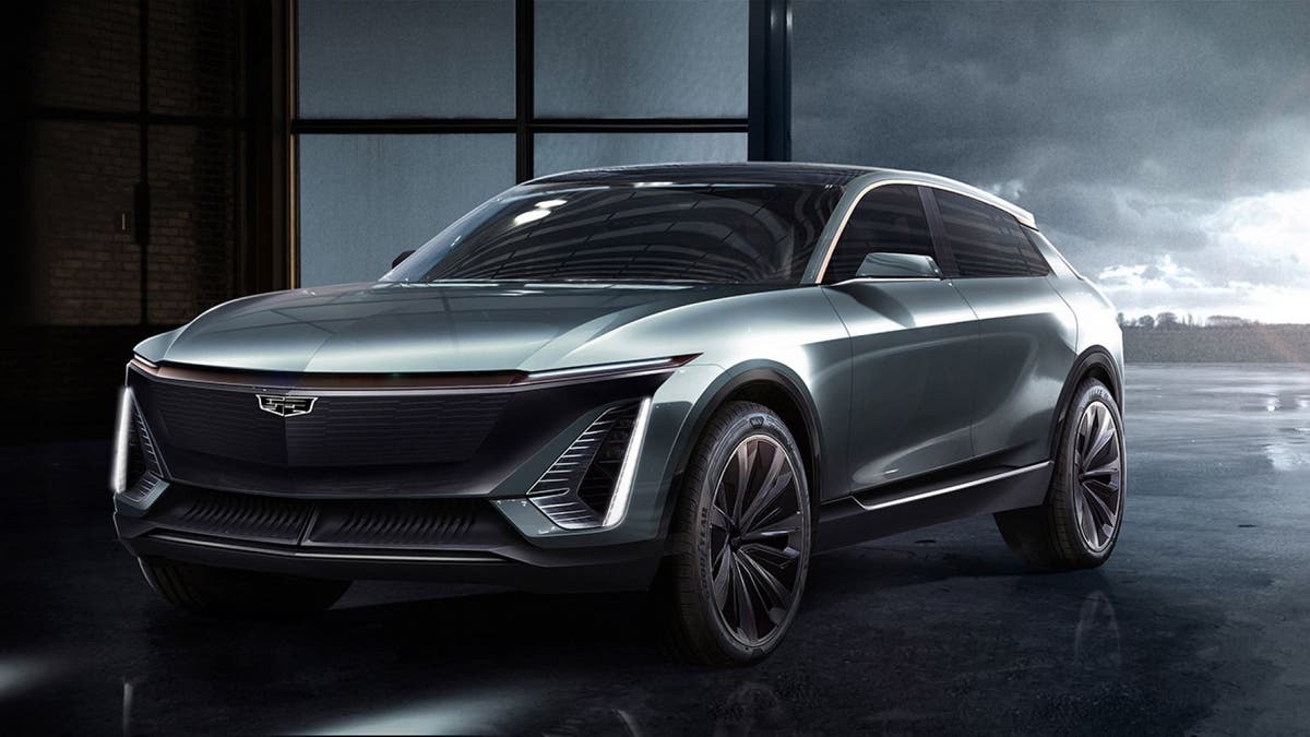 Cadillac will sell an electric utility vehicle based on this rendering in the coming years.