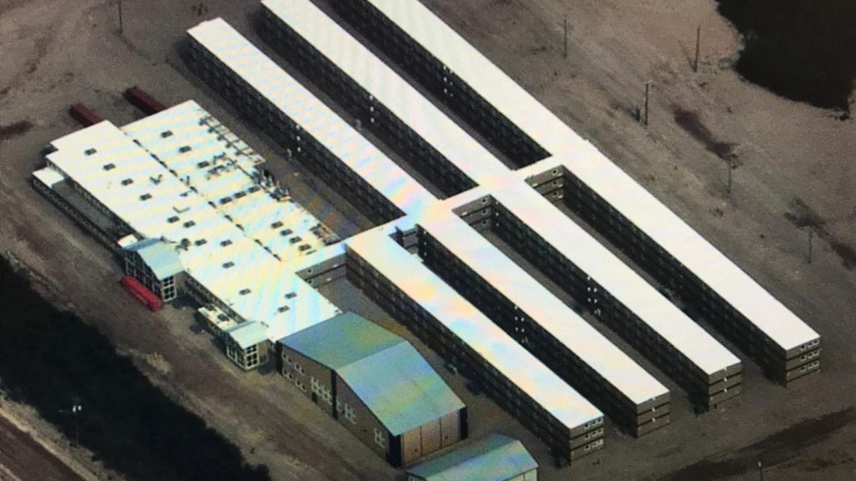 The Keewatinohk Converter Station Camp, which has over 600 rooms, is among the abandoned buildings that authorities canvassed on Saturday in their search for murder suspects.
