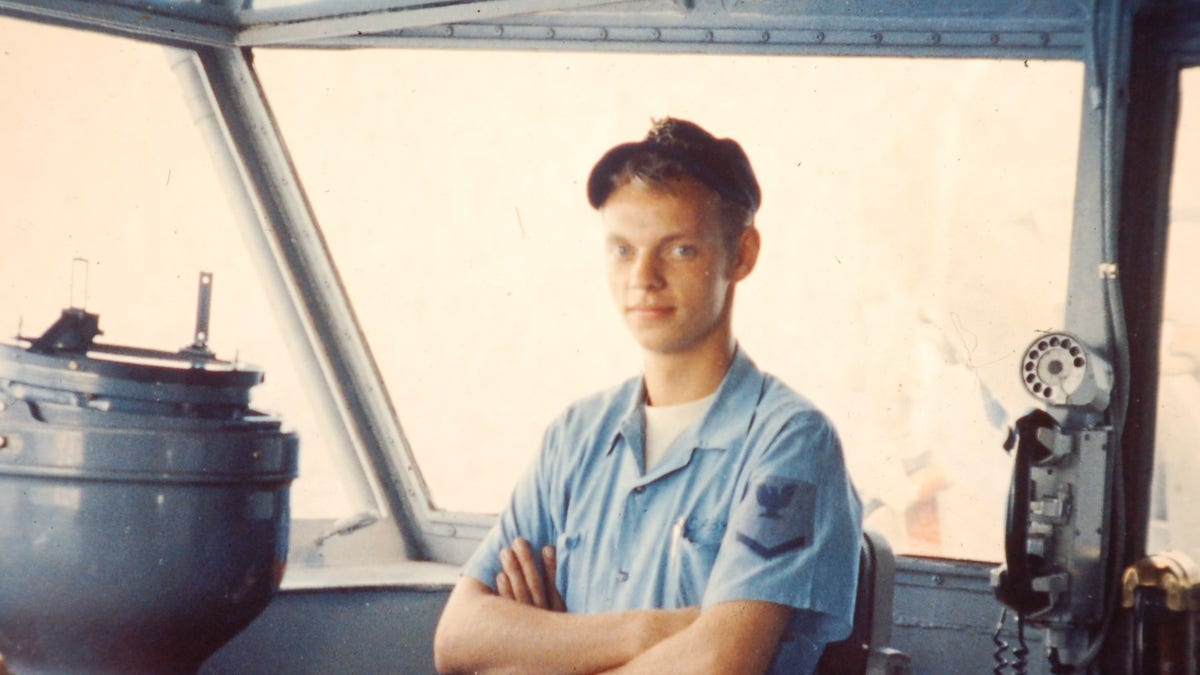 Rolf Sabye served on the Hornet in the navigation department as a quartermaster second class petty officer.